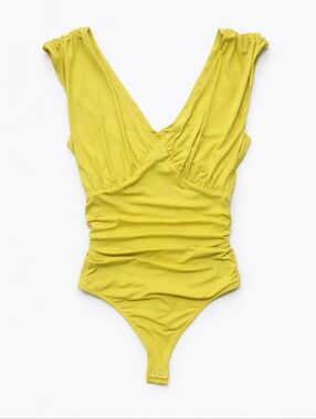 Express NWT chartruese Lime Green Bodysuit Small